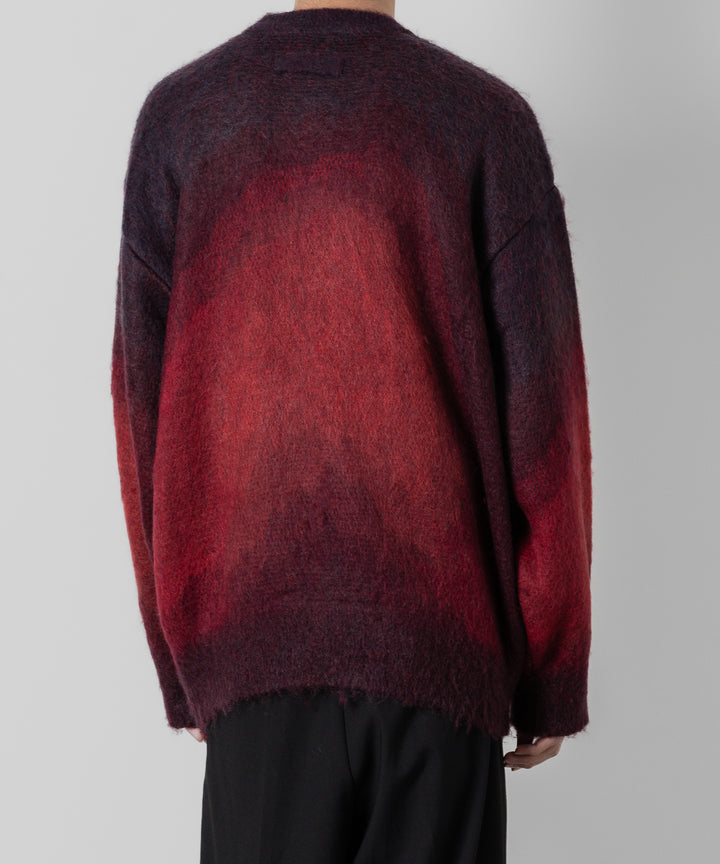 stein(シュタイン)の23AWコレクションOVERSIZED GRADATION MOHAIR LSのRED