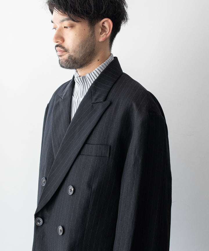 stein(シュタイン)の23AWコレクションOVERSIZED DOUBLE BREASTED JACKETのBLACK