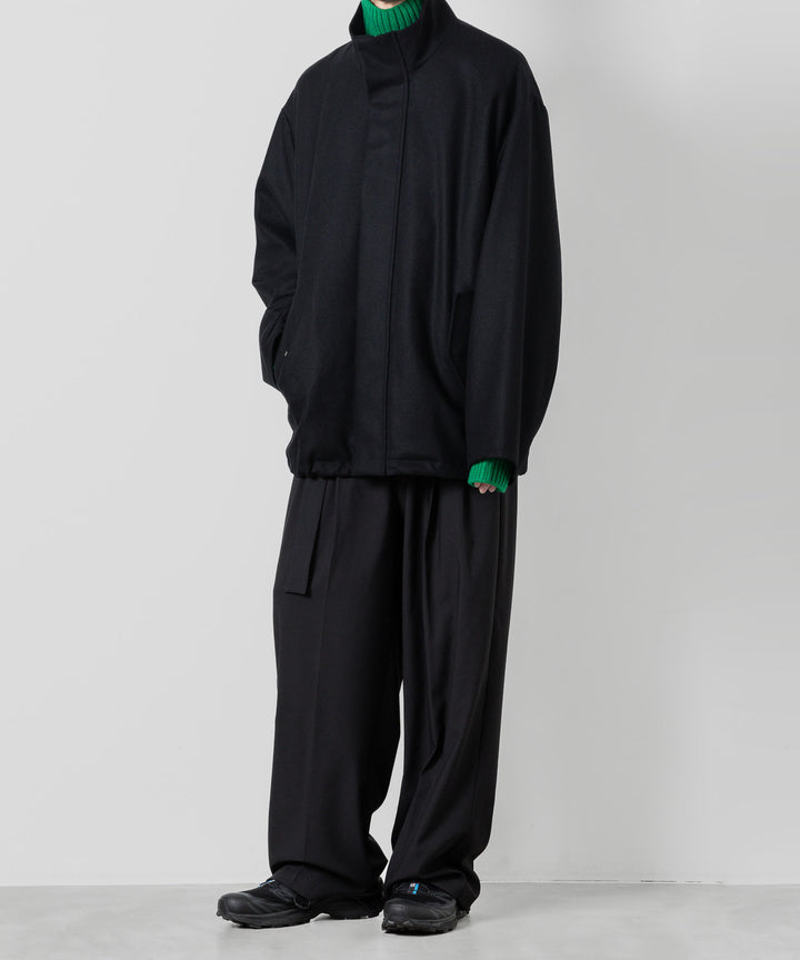 stein(シュタイン)の23AWコレクションMELTON STAND COLLAR ZIP SHORT JACKETのBLACK sessionセッション福岡セレクトショップ 公式通販サイト