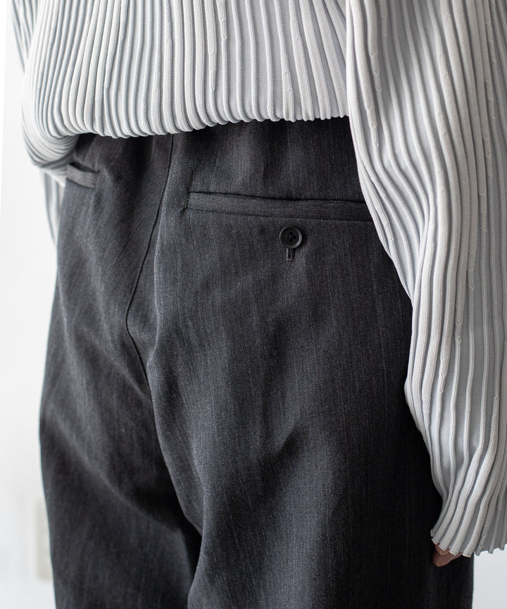 stein(シュタイン)の23AWコレクションDRAWSTRING WIDE TROUSERSのCHARCOAL