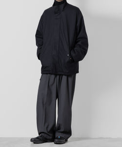 stein(シュタイン)の23AWコレクションMELTON STAND COLLAR ZIP SHORT JACKETのDARK NAVY