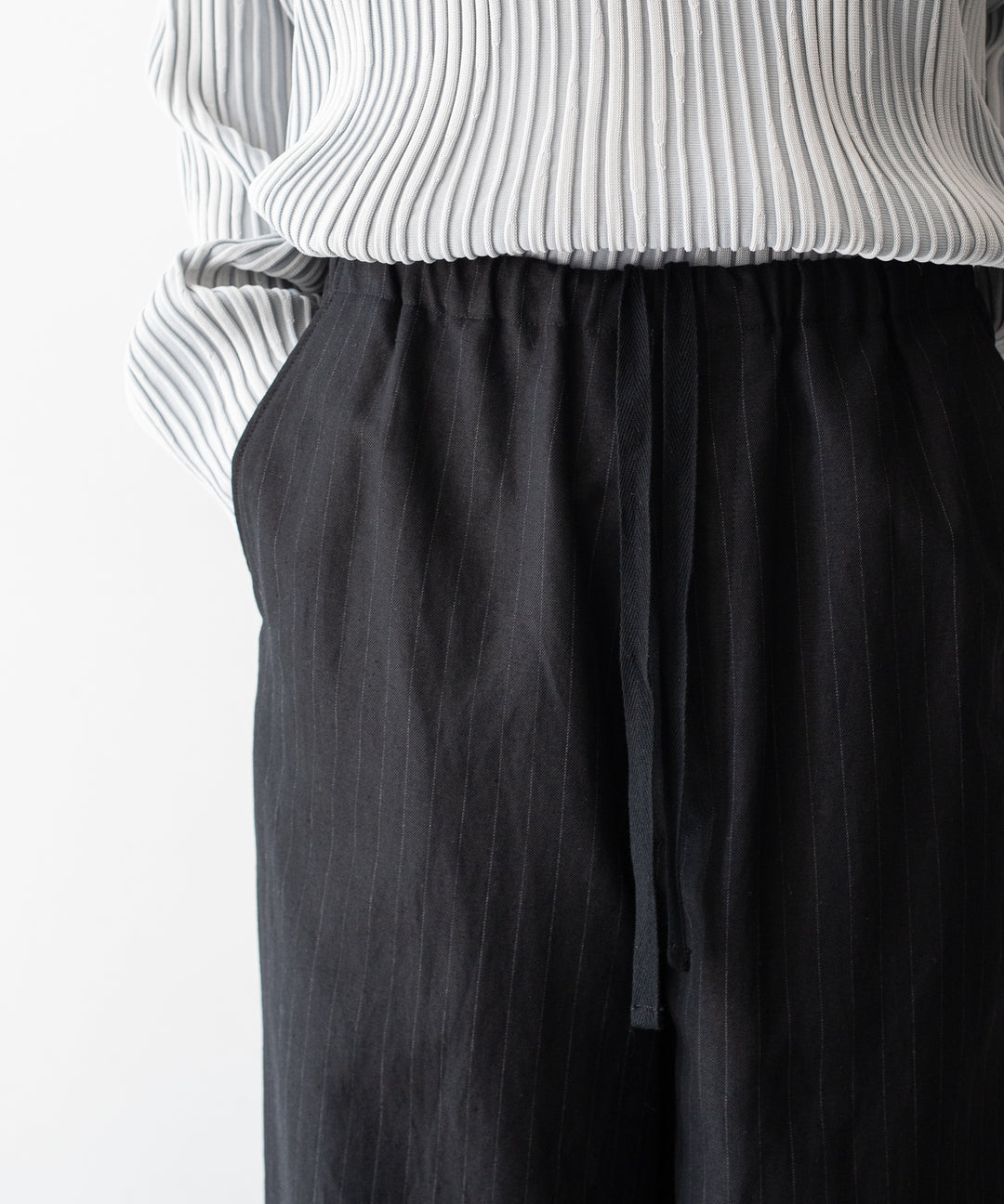 stein(シュタイン)の23AWコレクションDRAWSTRING WIDE TROUSERSのBLACK