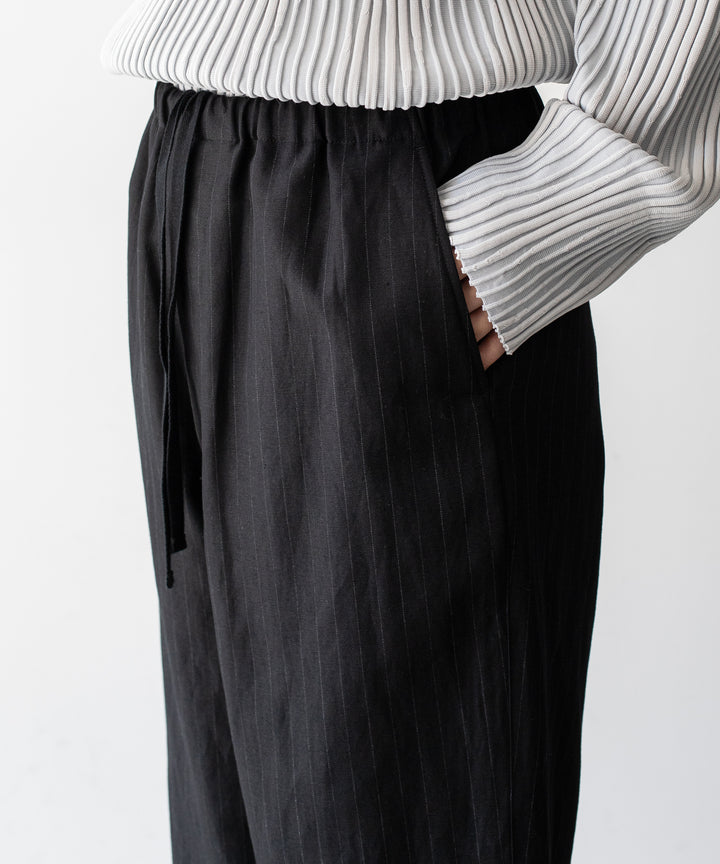 stein(シュタイン)の23AWコレクションDRAWSTRING WIDE TROUSERSのBLACK