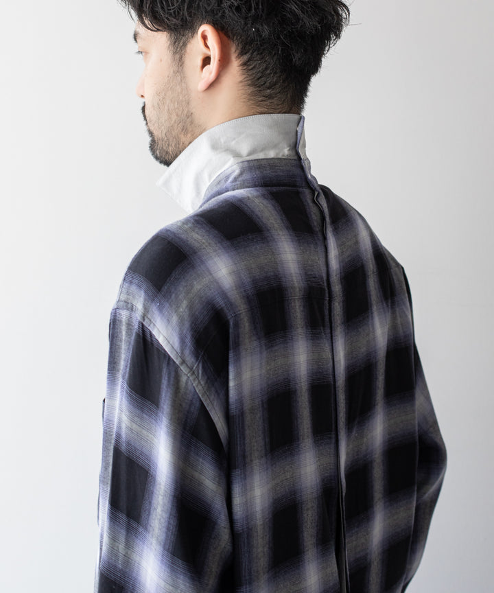 stein(シュタイン)の23AWコレクションOVERSIZED BREAKABLE LONG SHIRTのPURPLE OMBRE
