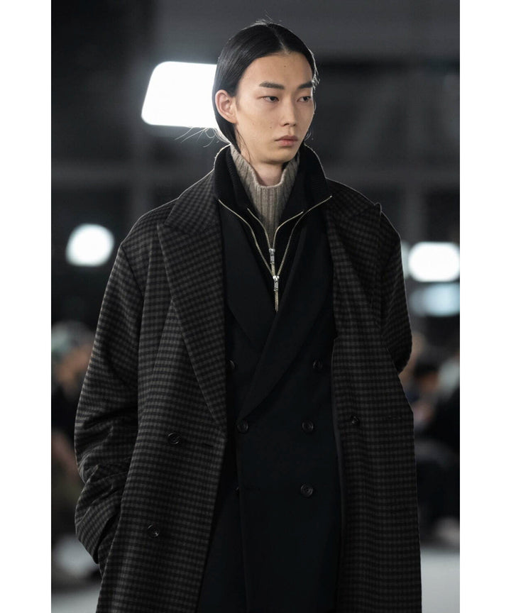 【stein】OVERSIZED DRIVERS KNIT ZIP JACKET - BLACK