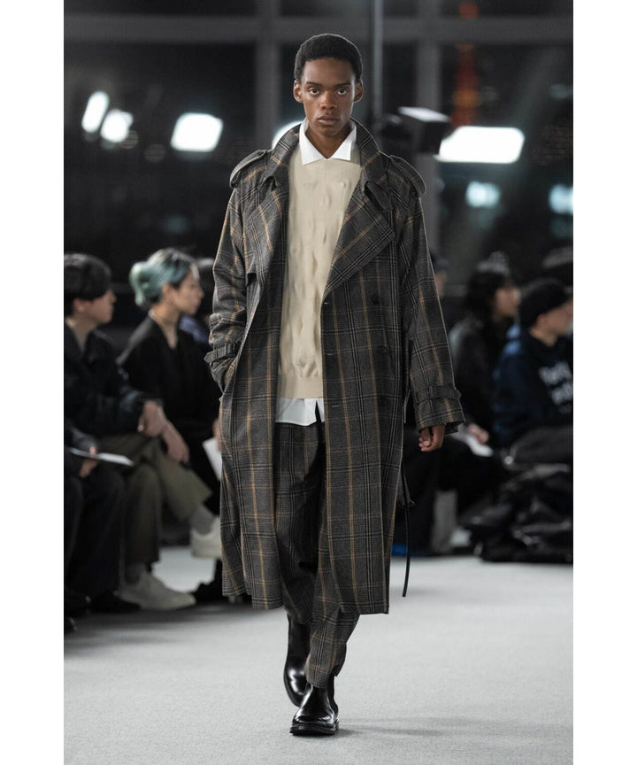 stein(シュタイン)の23AWコレクションOVERSIZED TRENCH COATのGLEN CHECK