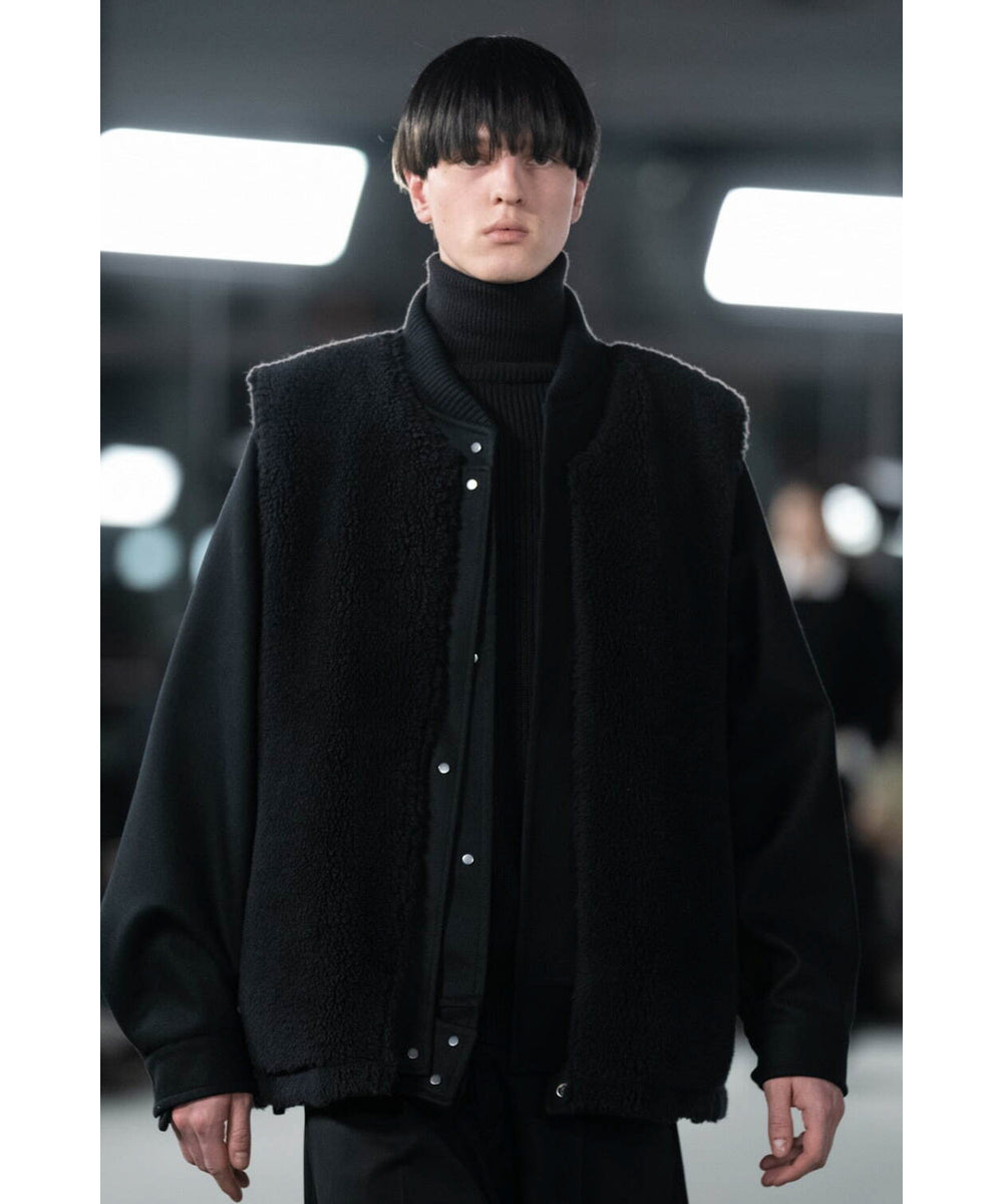 stein(シュタイン)の23AWコレクションWOOL FUR REVERSIBLE VESTのBLACK