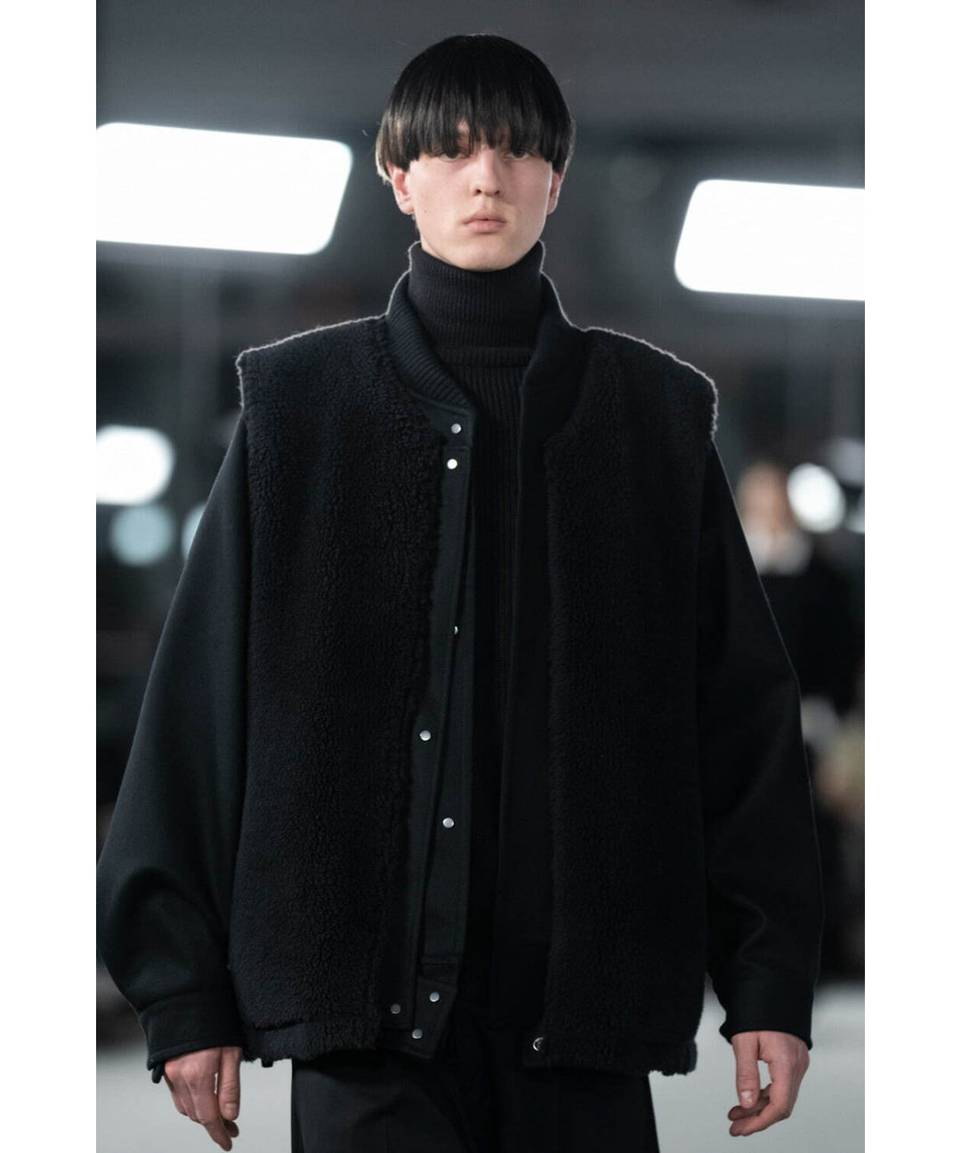 stein(シュタイン)の23AWコレクションWOOL FUR REVERSIBLE VESTのBLACK