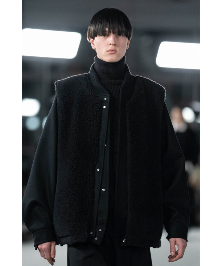 stein(シュタイン)の23AWコレクションWOOL FUR REVERSIBLE VESTのBLACK
