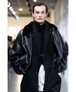 画像をギャラリービューアに読み込む, ssstein(シュタイン)のMOUTON COLLAR SHEEP LEATHER ZIP JACKET - BLACKの公式通販サイトsession福岡セレクトショップ
