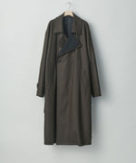 画像をギャラリービューアに読み込む, stein(シュタイン)の23AWコレクションのDOUBLE LAPELED DOUBLE BREASTED COAT - MILITARY KHAKI × BLACK
