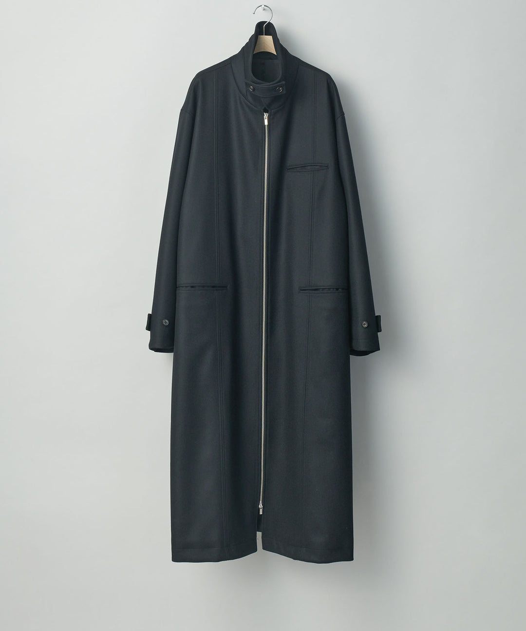 stein(シュタイン)の23AWコレクションOVERSIZED MAXI-LENGTH ZIP COATのBLACK