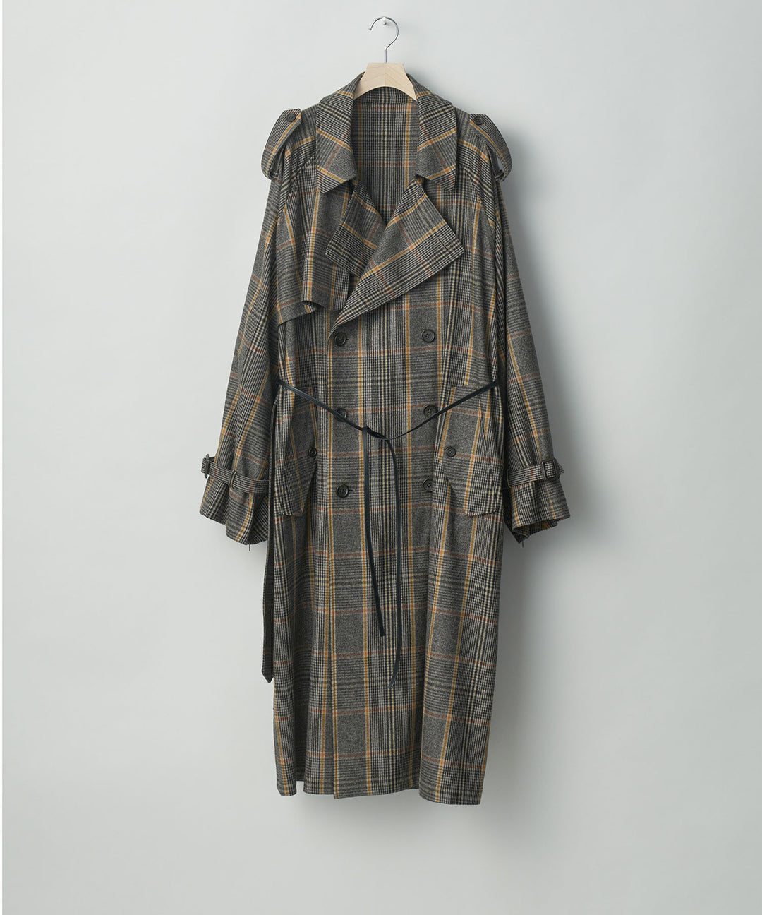 stein(シュタイン)の23AWコレクションOVERSIZED TRENCH COATのGLEN CHECK