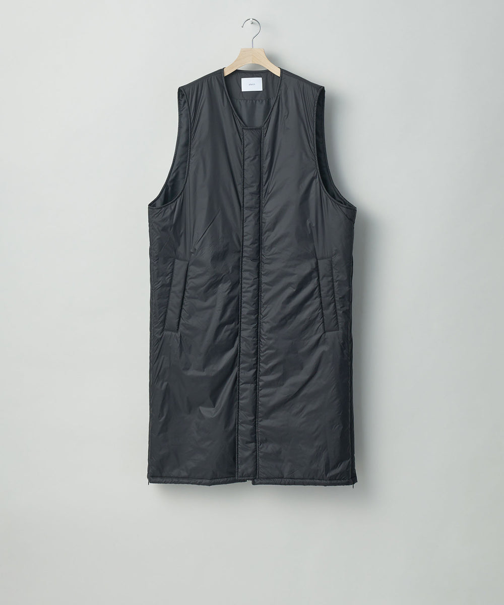 stein(シュタイン)の23AWコレクションPADDED MILITARY LONG VESTのBLACK