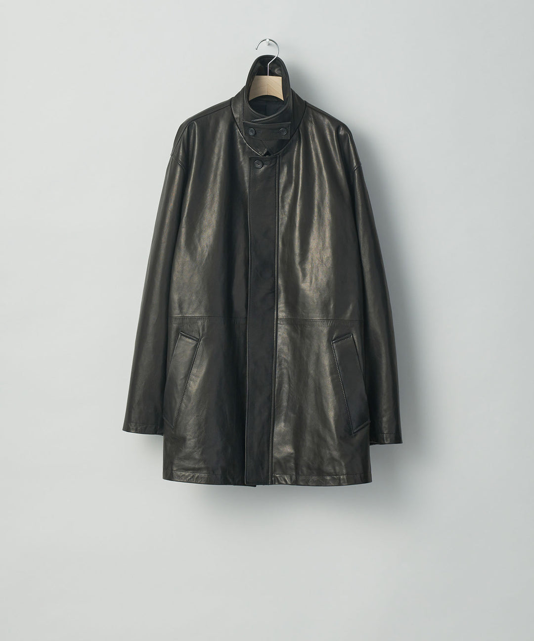 stein(シュタイン)の23AWコレクションLEATHER ZIP JACKETのBLACK 公式通販session福岡セレクトショップ