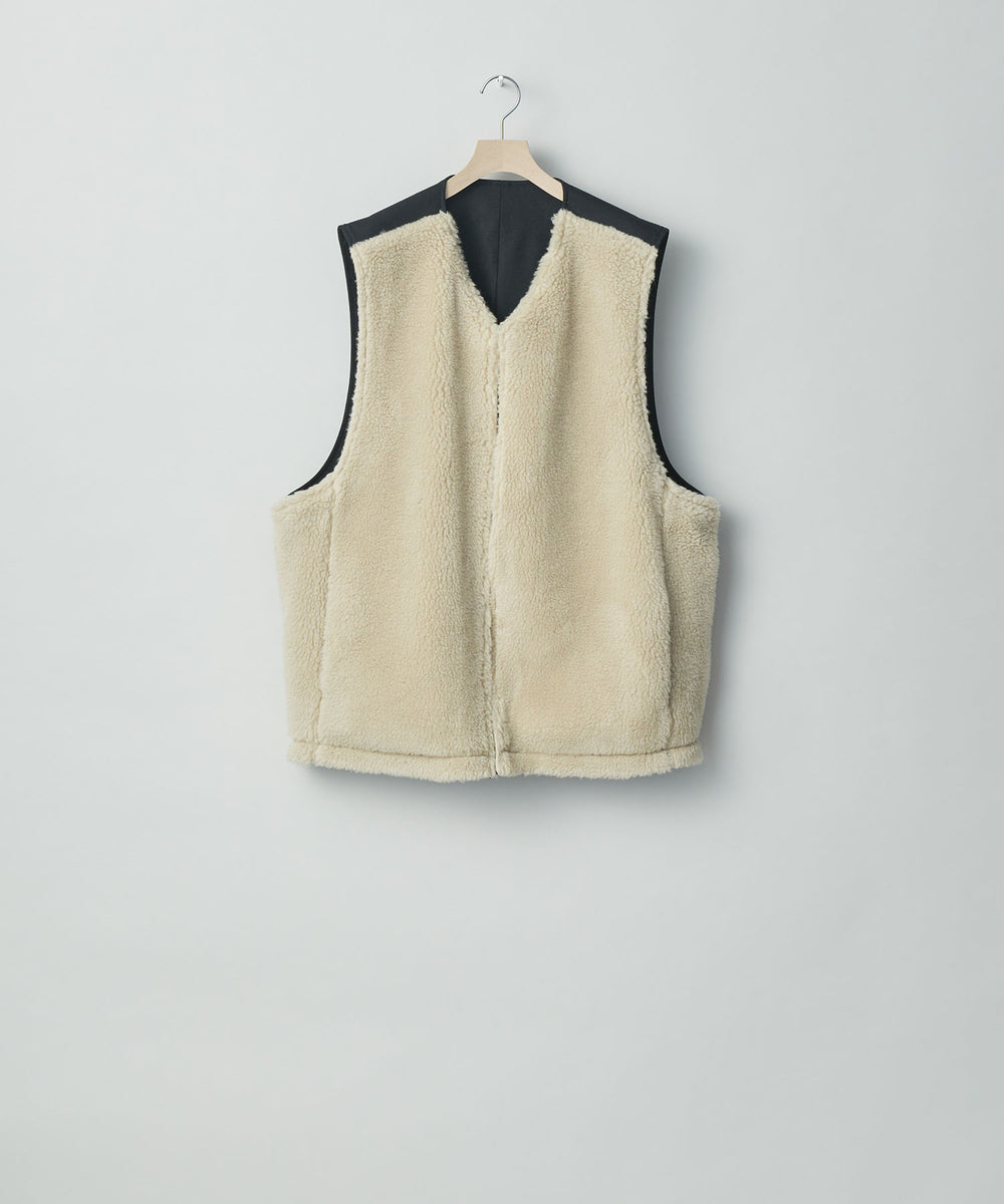 stein(シュタイン)の23AWコレクションWOOL FUR REVERSIBLE VESTのBEIGE