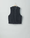 【stein】WOOL FUR REVERSIBLE VEST - BLACK