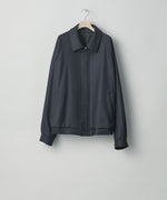 画像をギャラリービューアに読み込む, stein(シュタイン)の23AWコレクションOVERSIZED MELTON HARRINGTON ZIP JACKETのDARK CHARCOAL
