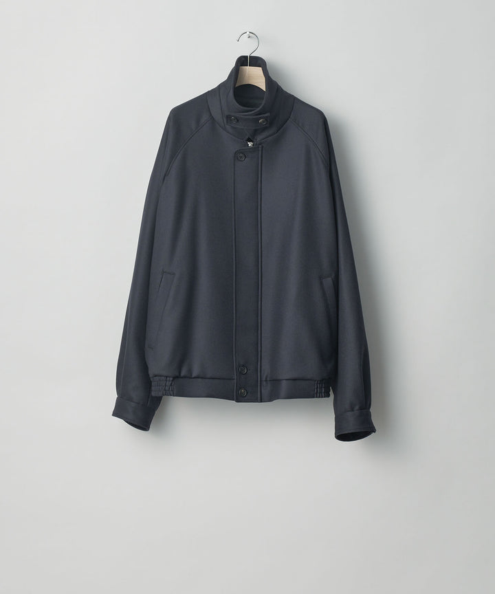stein(シュタイン)の23AWコレクションOVERSIZED MELTON HARRINGTON ZIP JACKETのDARK CHARCOAL