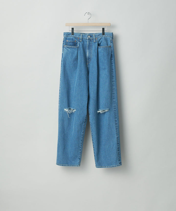 stein(シュタイン)の23AWコレクションVINTAGE REPRODUCTION DAMAGE WIDE DENIM JEANSのINDIGO