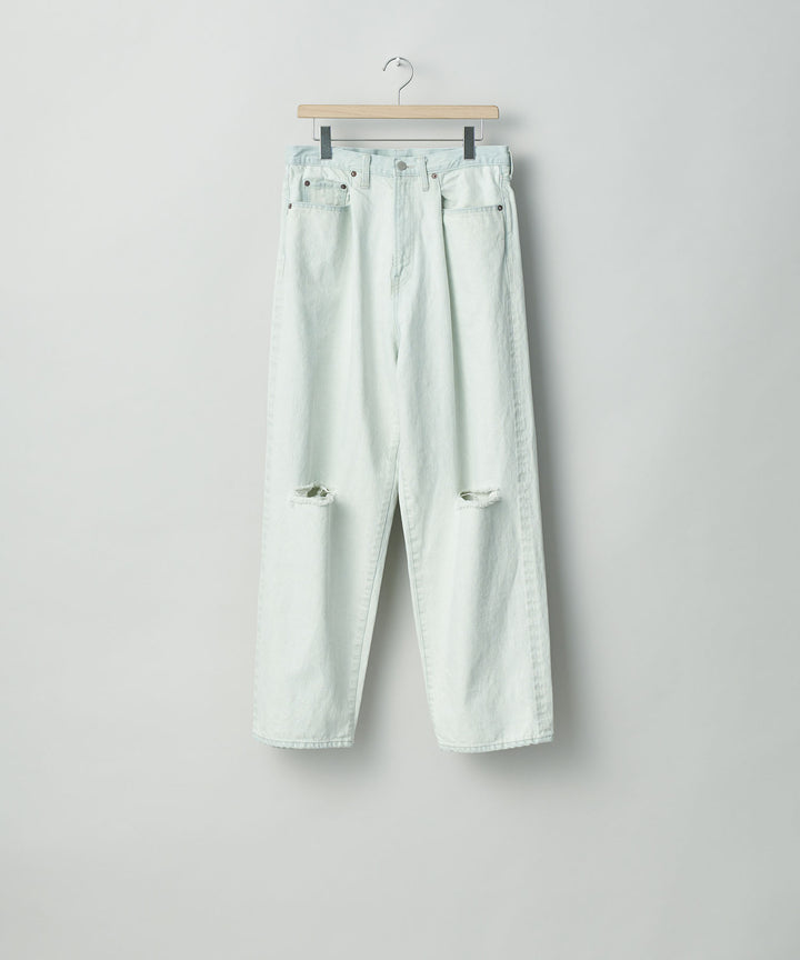 stein(シュタイン)の23AWコレクションVINTAGE REPRODUCTION DAMAGE WIDE DENIM JEANSのLT.INDIGO