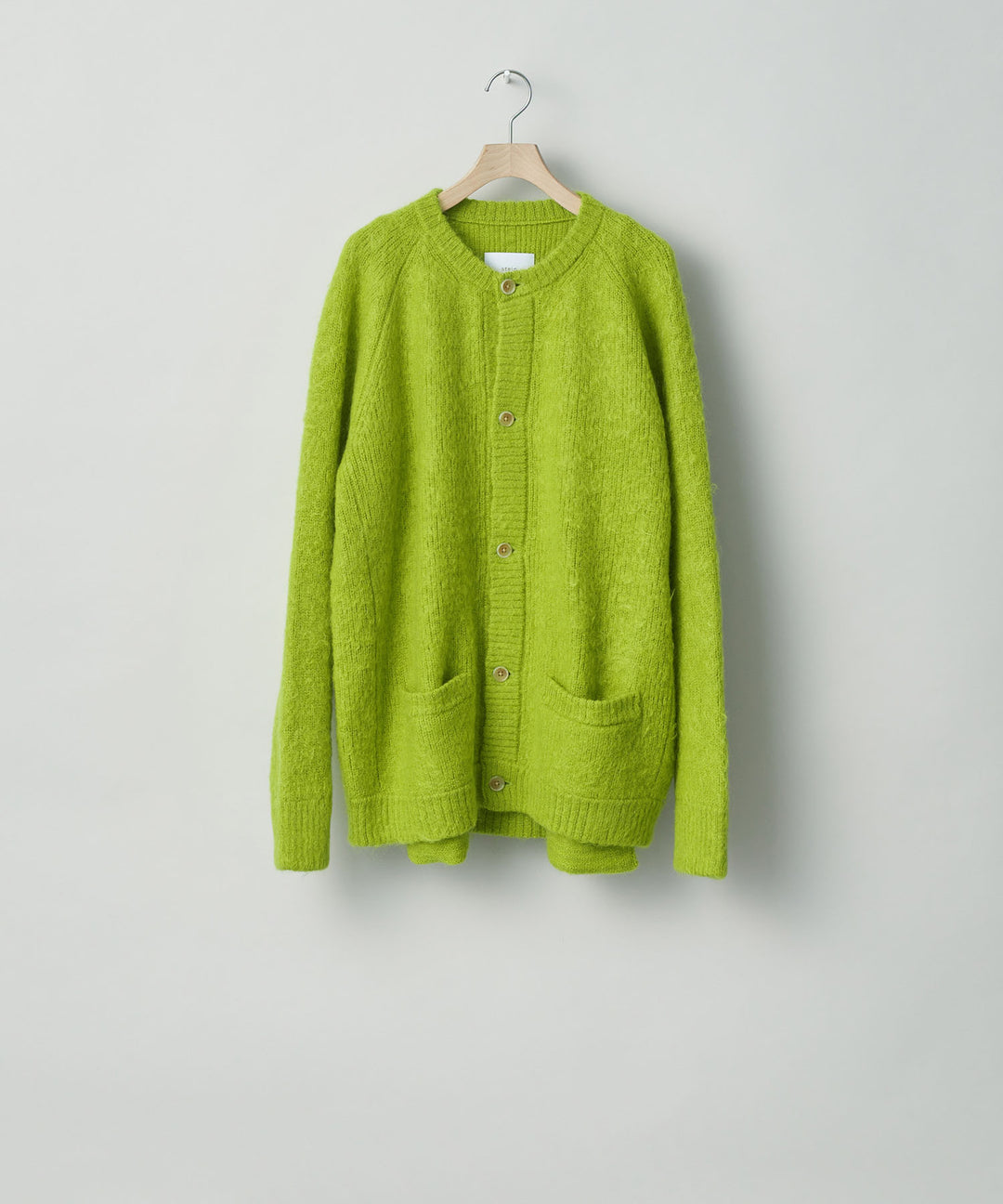 stein(シュタイン)の23AWコレクションKID MOHAIR KNIT CARDIGANのYELLOW GREEN