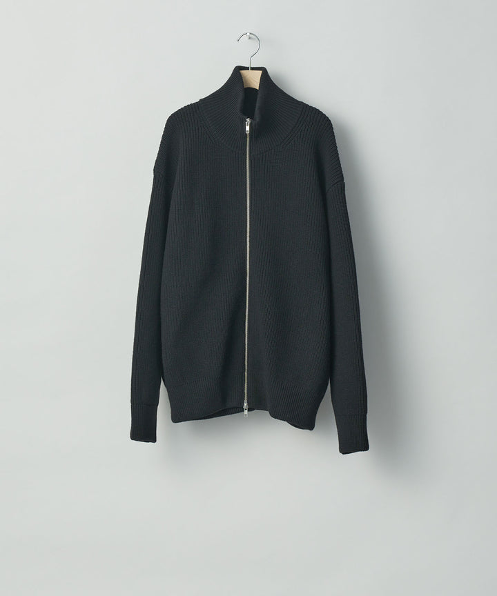 stein(シュタイン)の23AWコレクションOVERSIZED DRIVERS KNIT ZIP JACKETのBLACK