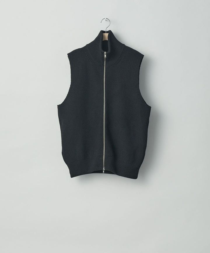 stein(シュタイン)の23AWコレクションOVERSIZED DRIVERS KNIT ZIP VESTのBLACK