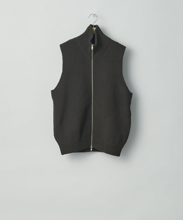 stein(シュタイン)の23AWコレクションOVERSIZED DRIVERS KNIT ZIP VESTのMILITARY KHAKI