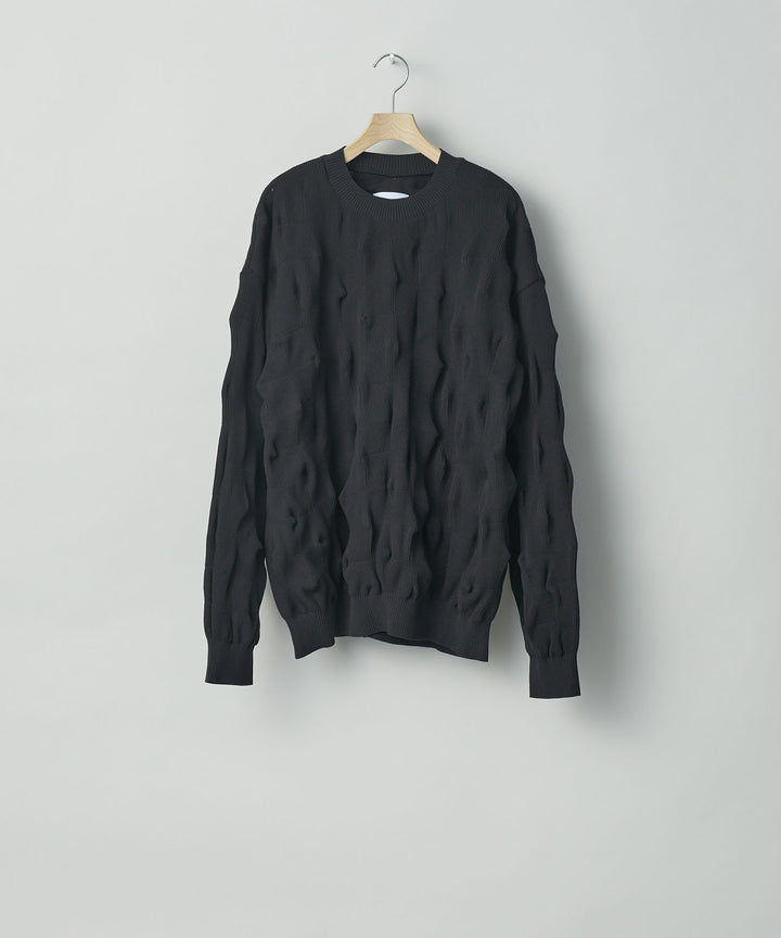stein(シュタイン)の23AWコレクションBUMPY PATTERNED KNIT LSのBLACK