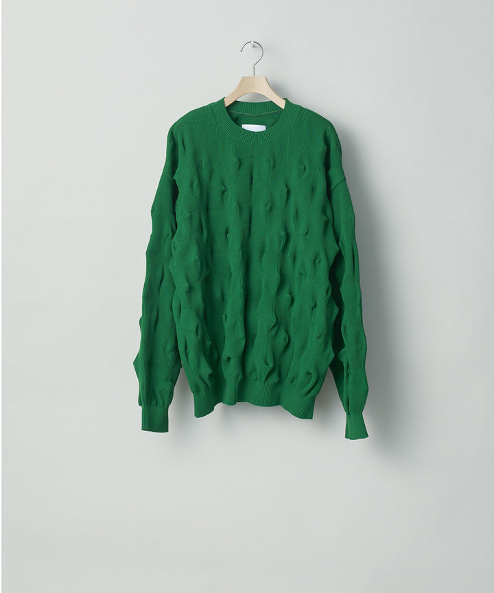 stein(シュタイン)の23AWコレクションBUMPY PATTERNED KNIT LSのGREEN