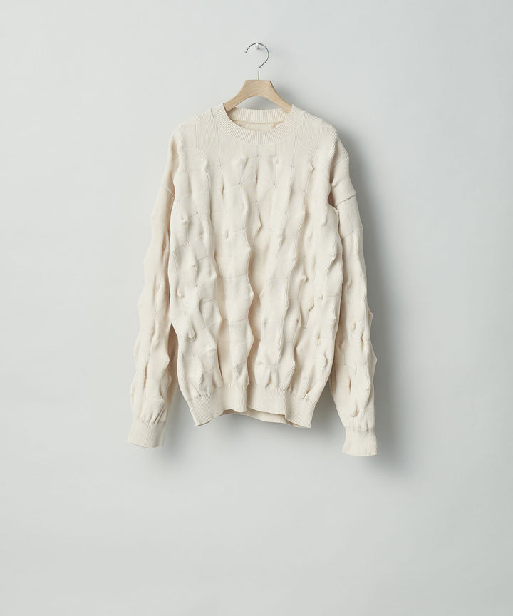 stein(シュタイン)の23AWコレクションBUMPY PATTERNED KNIT LSのMILK 公式通販サイトsession福岡セレクトショップ