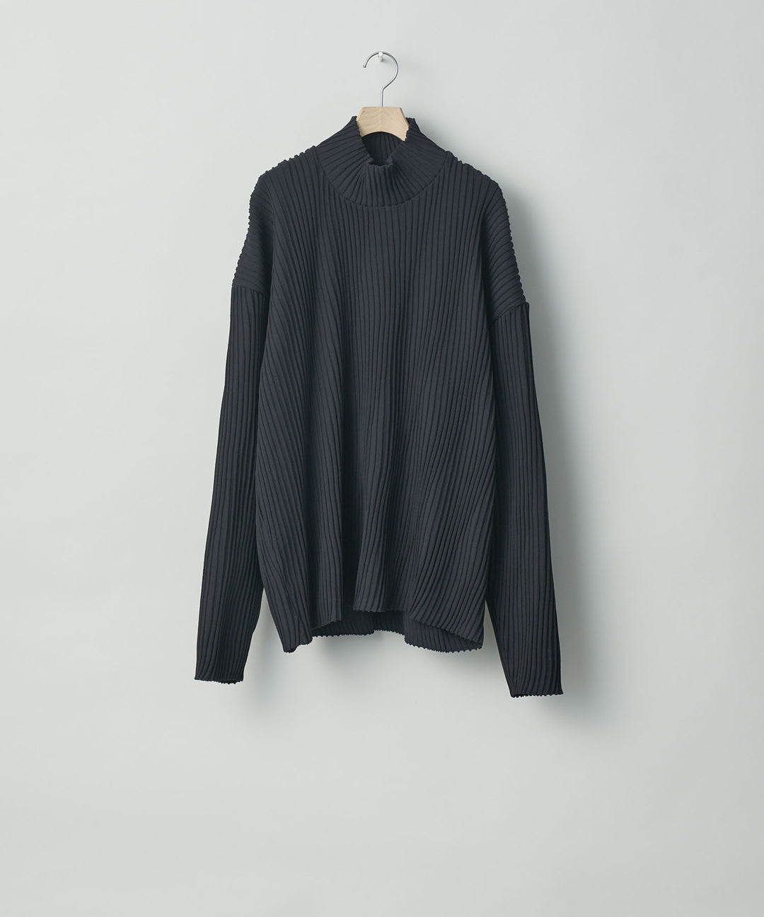 stein(シュタイン)の23AWコレクションOBLIQUE PATTERNED KNIT LSのBLACK