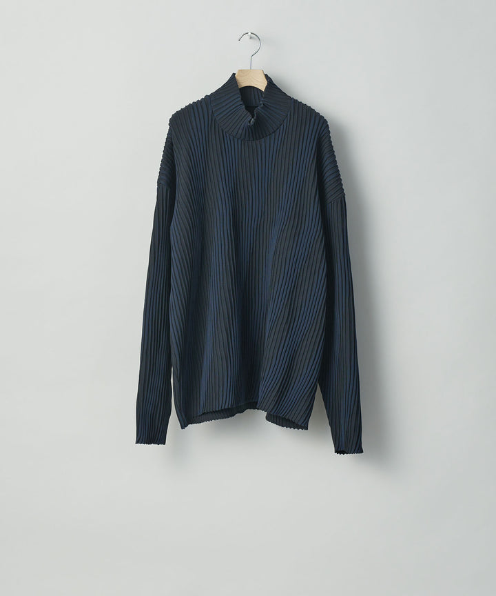 stein(シュタイン)の23AWコレクションOBLIQUE PATTERNED KNIT LSのDARK NAVY 公式通販サイト session福岡セレクトショップ