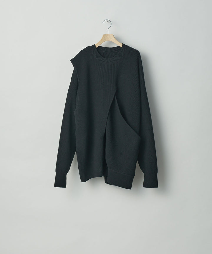 stein(シュタイン)の23AWコレクションCROSSOVER KNIT LSのBLACK
