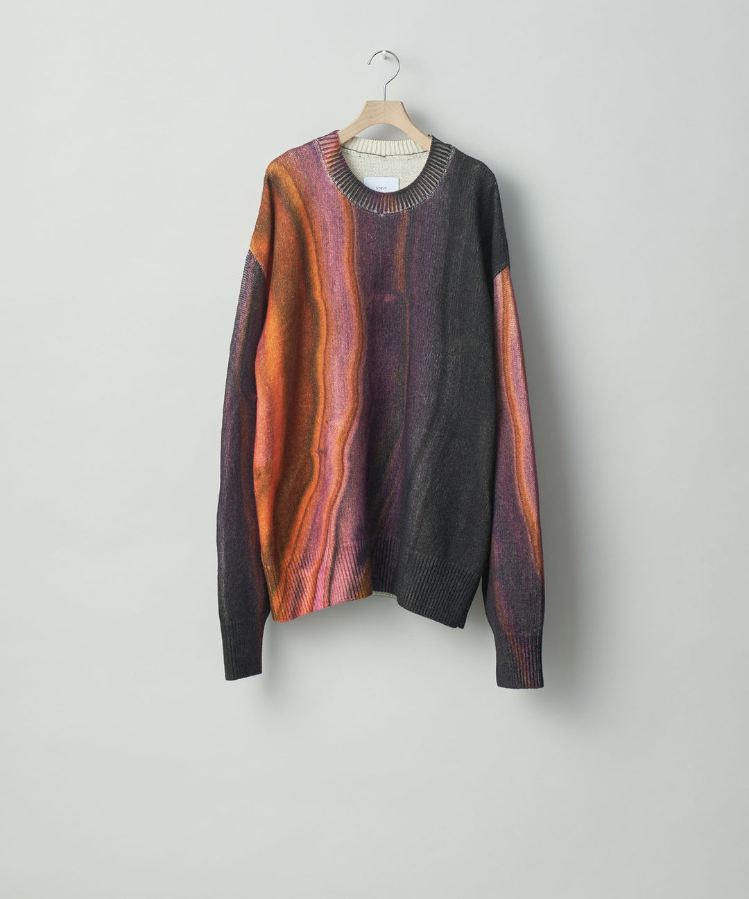 stein(シュタイン)の23AWコレクションEXTRA FINE LAMBS PRINTED KNIT LSのORANGE