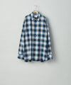 【stein】OVERSIZED DOWN PAT SHIRT - BLUE OMBRE