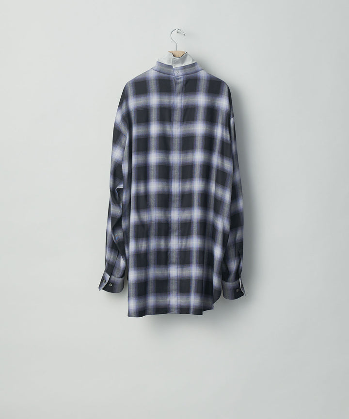 stein(シュタイン)の23AWコレクションOVERSIZED BREAKABLE LONG SHIRTのPURPLE OMBRE