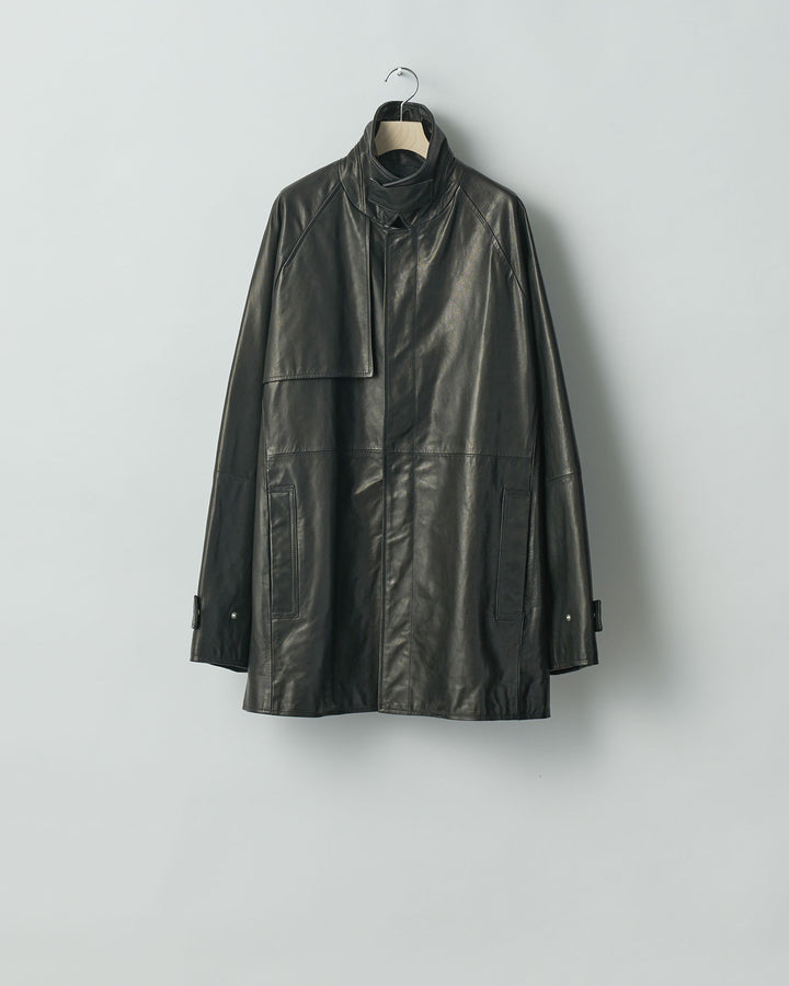 【stein】シュタイン 24ss LEATHER HALF COAT - BLACK sessionセッション福岡セレクトショップ 公式通販サイト