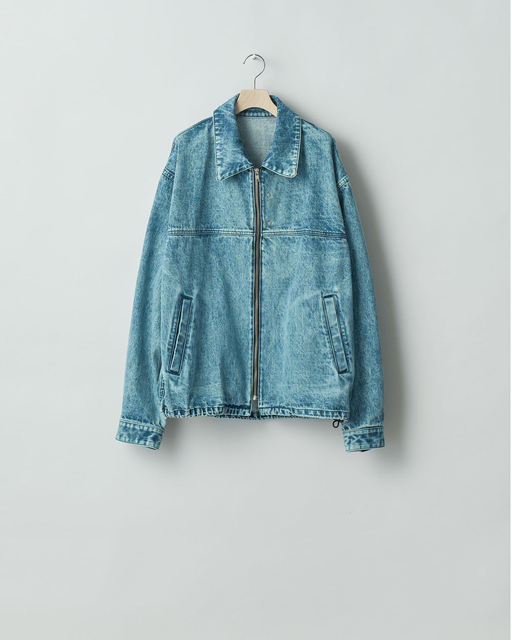 stein(シュタイン)の24SSコレクションCHEMICAL BLEACHED DENIM SHORT ZIP JACKETのINDIGO