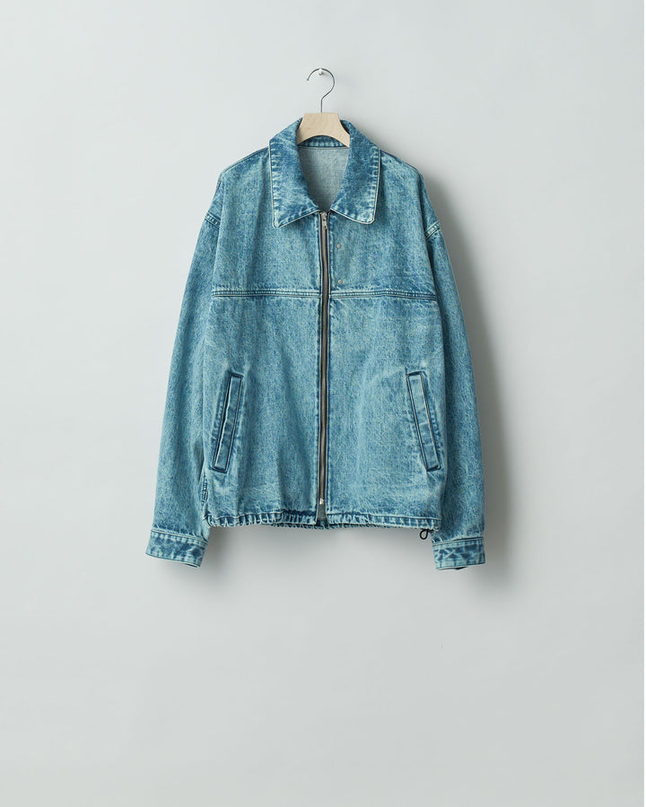 stein(シュタイン)の24SSコレクションCHEMICAL BLEACHED DENIM SHORT ZIP JACKETのINDIGO