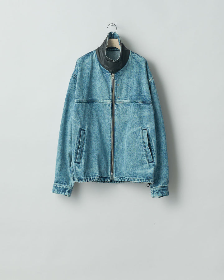 stein(シュタイン)の24SSコレクションCHEMICAL BLEACHED DENIM SHORT ZIP JACKETのINDIGO