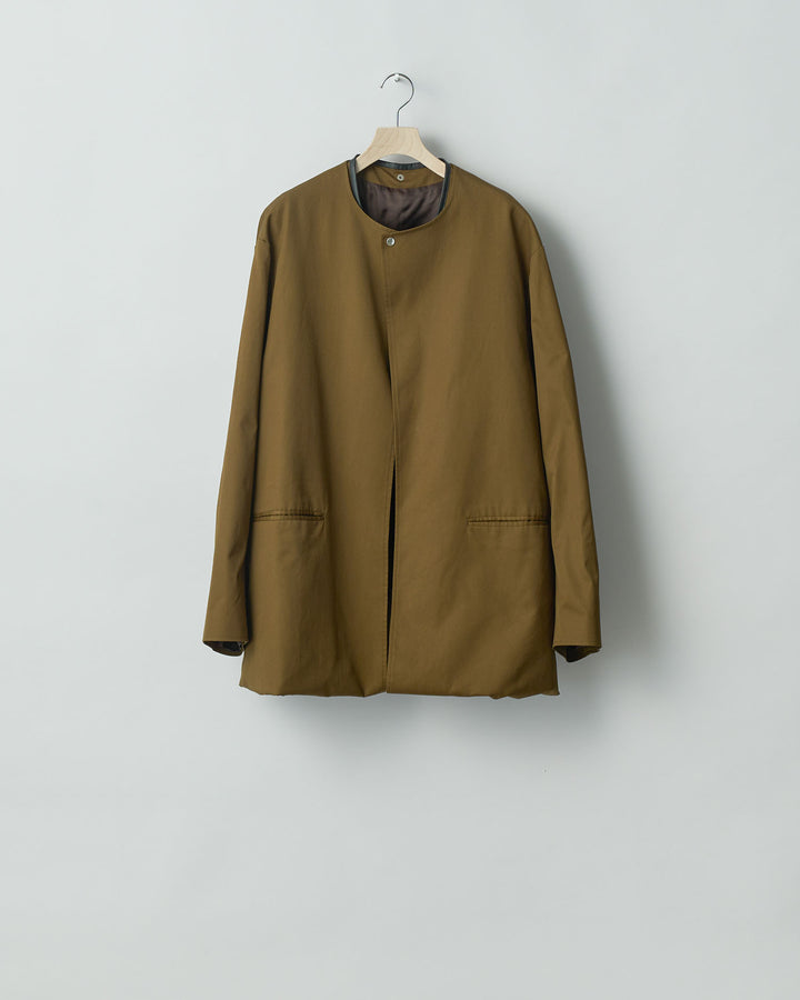 stein(シュタイン)の24SSコレクションCOTTON TWILL LAYERED JACKETの CAMEL