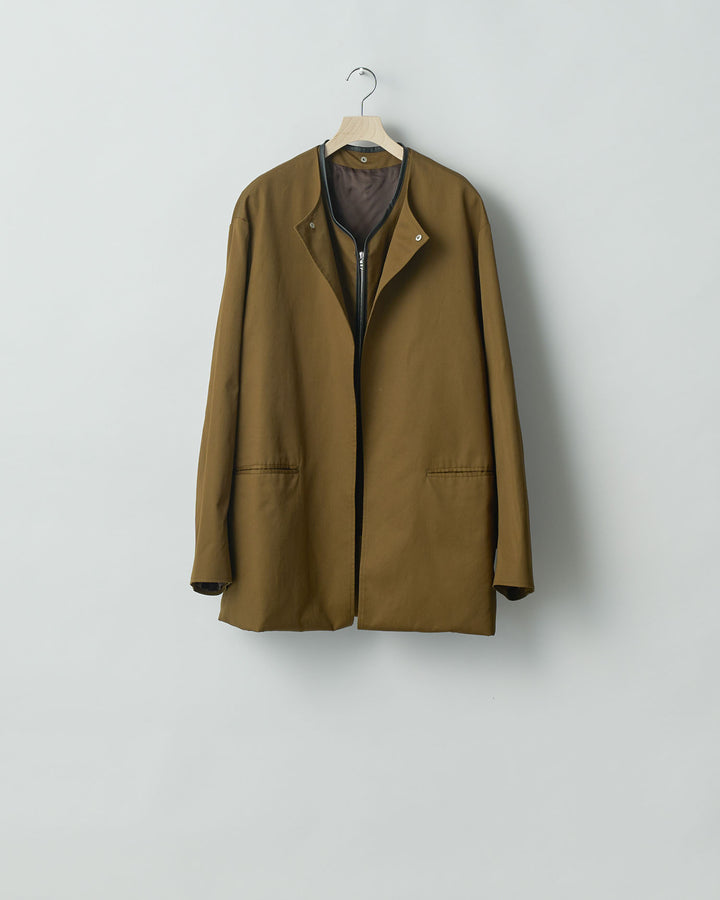 stein(シュタイン)の24SSコレクションCOTTON TWILL LAYERED JACKETの CAMEL
