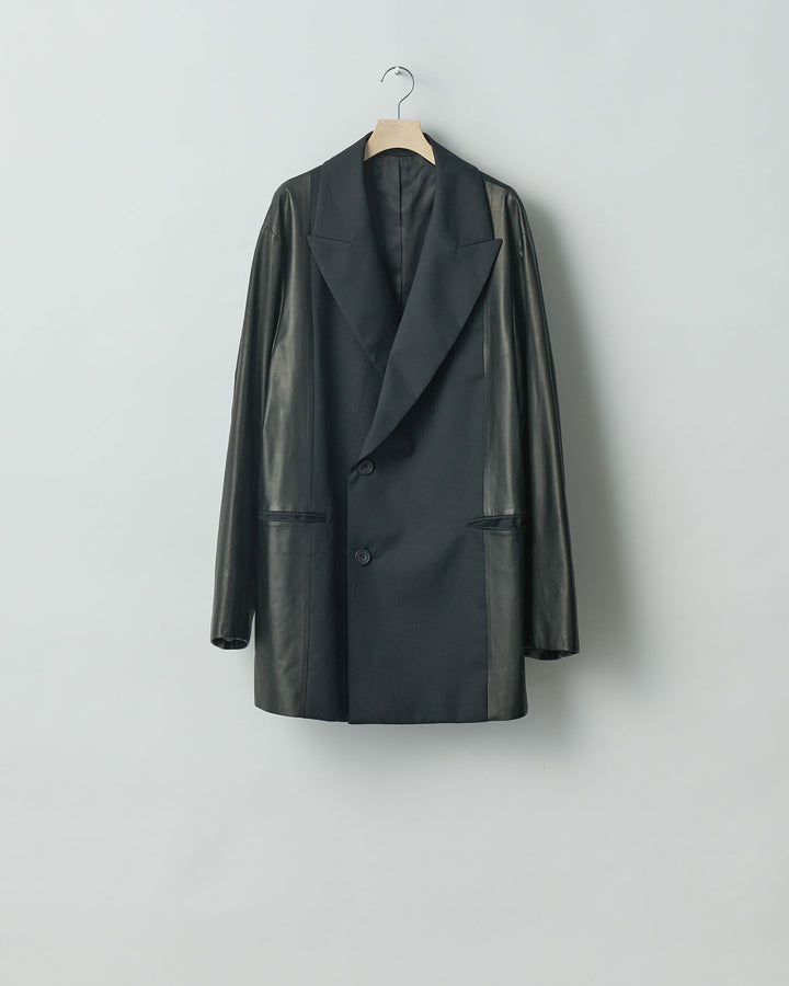 stein(シュタイン)の24SSコレクションCONTRUST PEAK LAPELS JACKETのBLACK sessionセッション福岡セレクトショップ 公式通販サイト