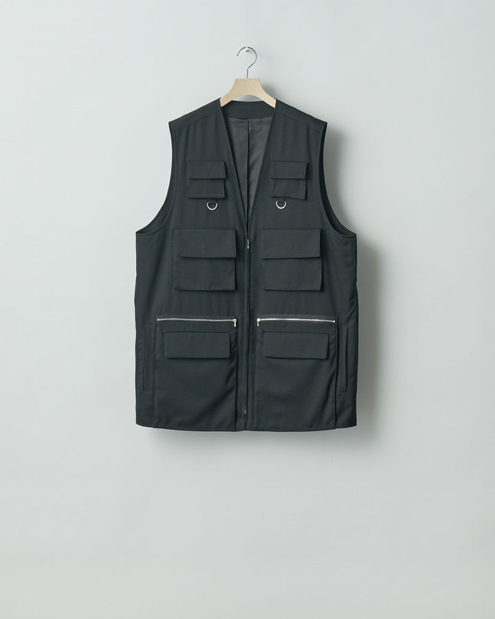 stein(シュタイン)の24SSコレクションOVERSIZED MULTI POCKET VESTのBLACK sessionセッション福岡セレクトショップ 公式通販サイト