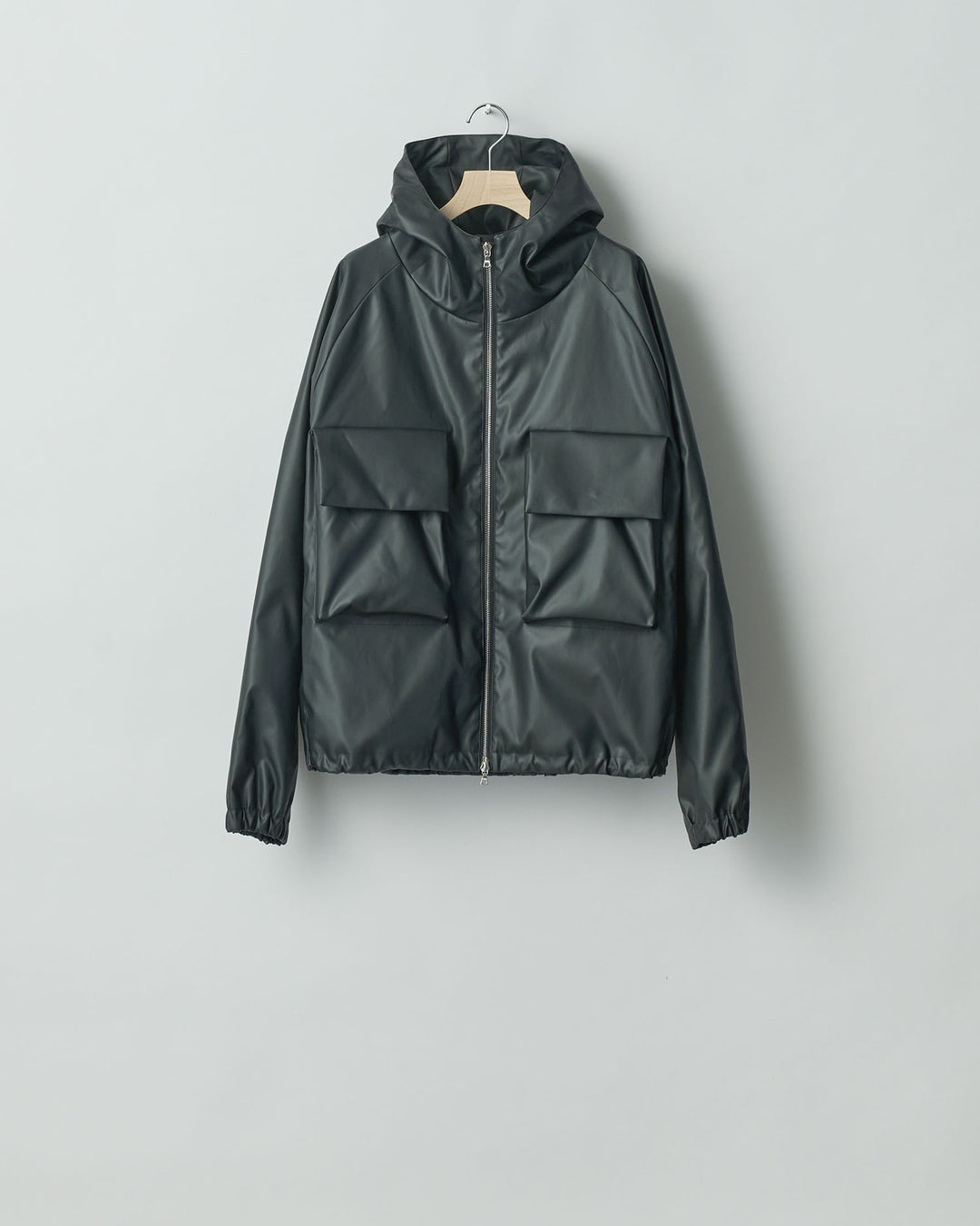 stein(シュタイン)の24SSコレクションHOODED SHORT JACKETのBLACK(CORTING) 