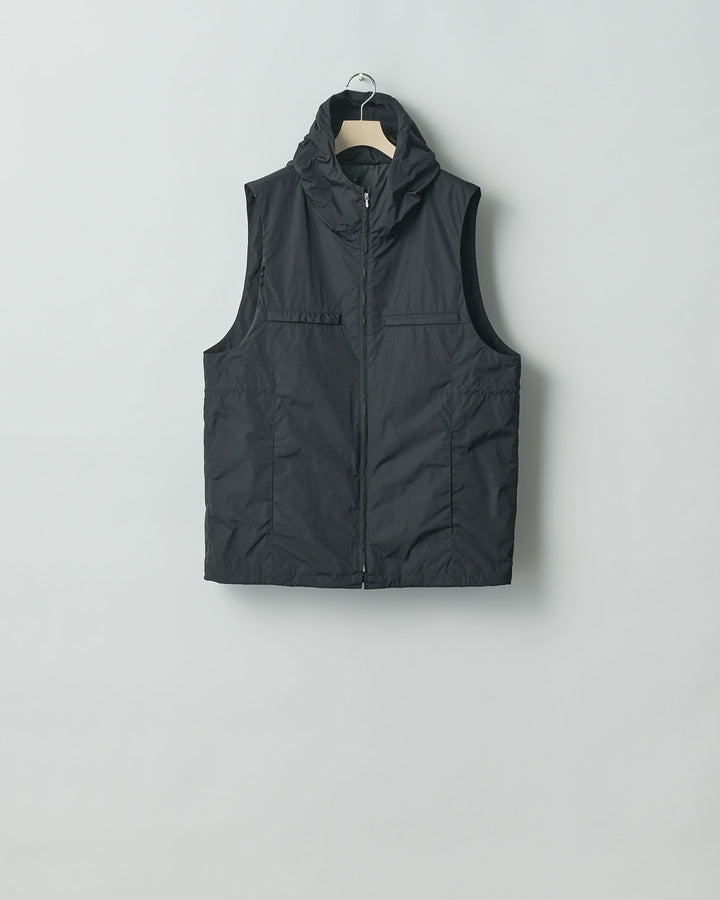 【stein】ssstein シュタインのNYLON TAFTA HOODED VESTのBLACK　 公式通販サイトsession福岡セレクトショップ