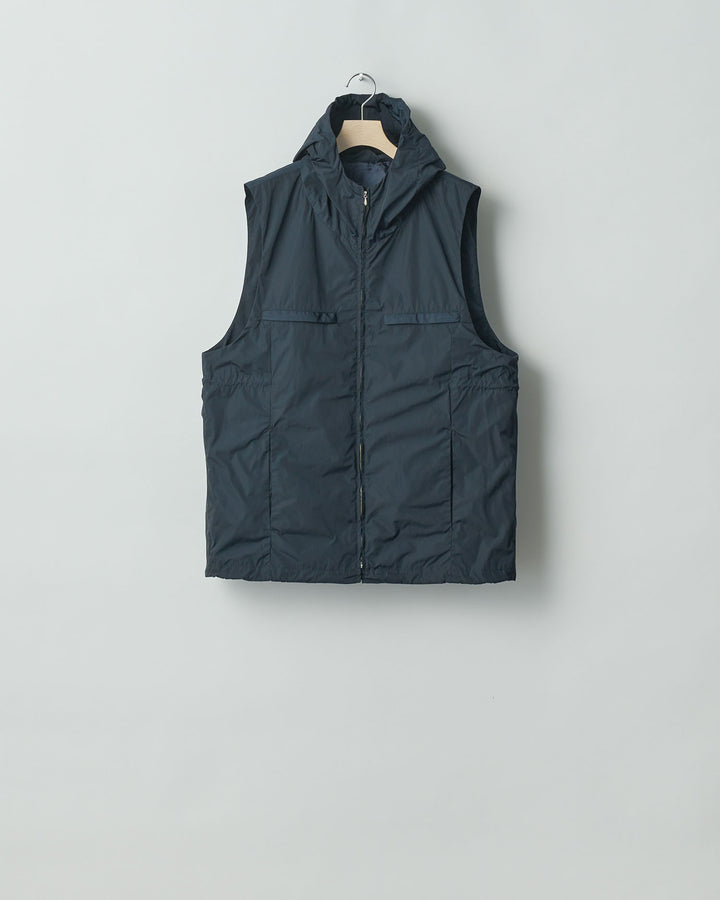 【stein】ssstein シュタインのNYLON TAFTA HOODED VESTのDARK NAVY　 公式通販サイトsession福岡セレクトショップ