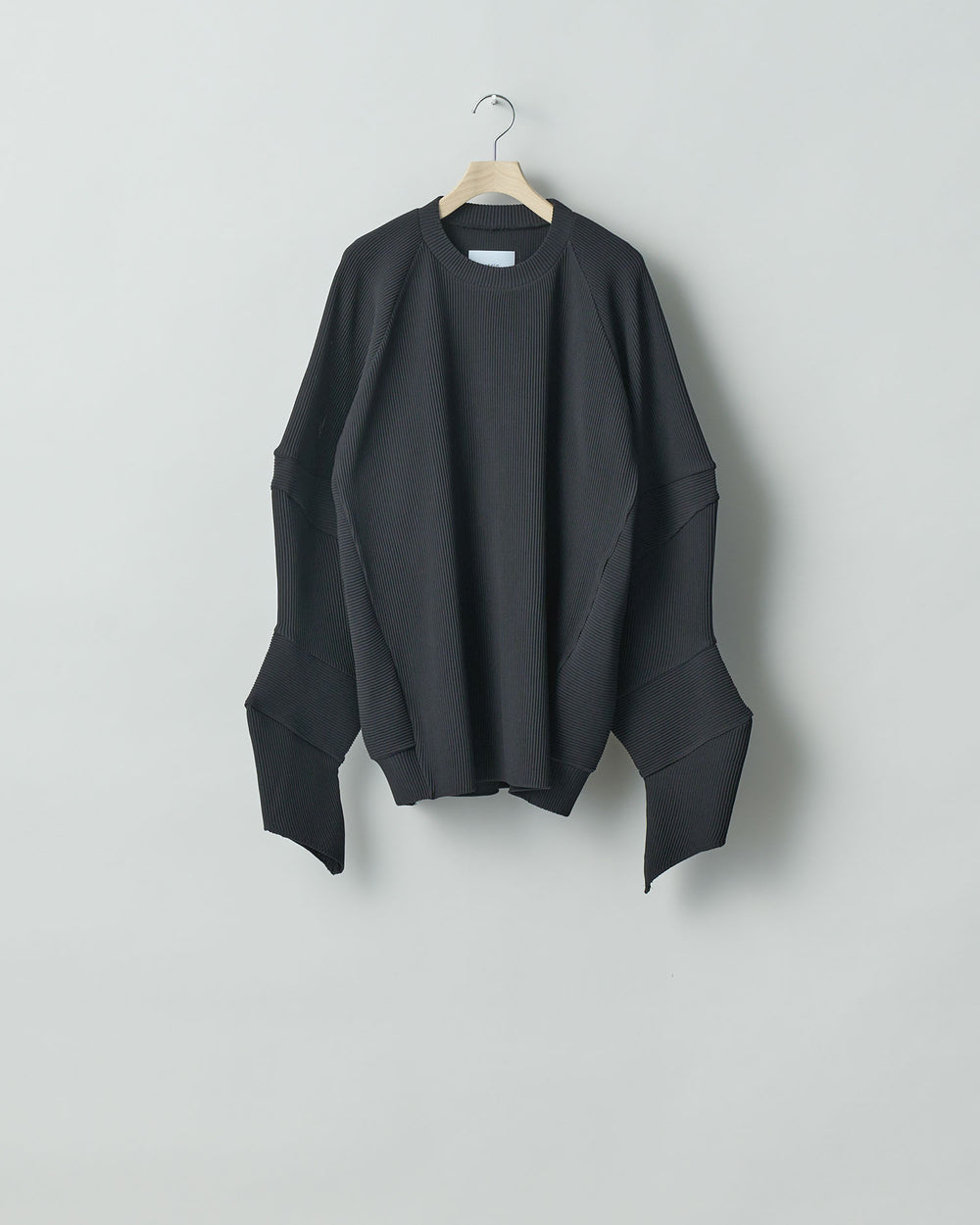 【stein】ssstein シュタインのGRADATION PLEATS COMBINATION SLEEVES LSのBLACK　 公式通販サイトsession福岡セレクトショップ